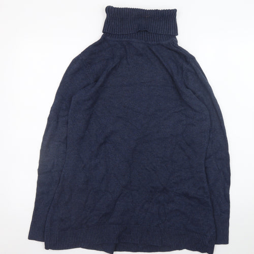H by Halston Men's Blue Roll Neck Cotton Blend Jumper Size M