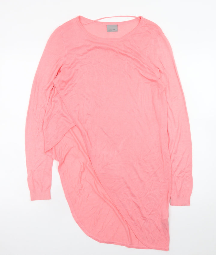 Vero Moda Women's Pink Long Sleeve Tunic Knit Top Size M