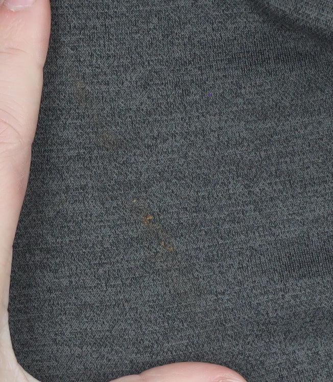 U.S. Athletic Men's Grey Full Zip Hoodie Medium Regular Fit Polyester