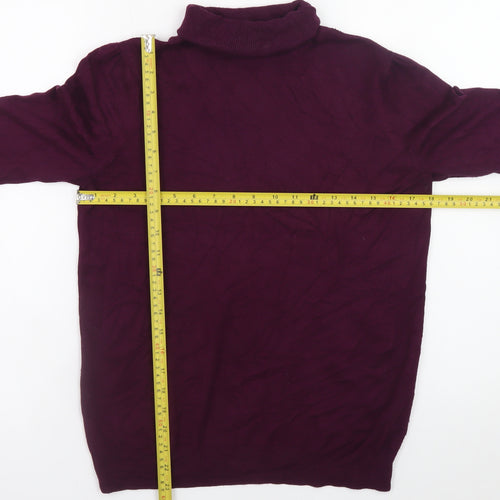 Wallis Women's Purple Roll Neck Long Sleeve Pullover Jumper Size 12