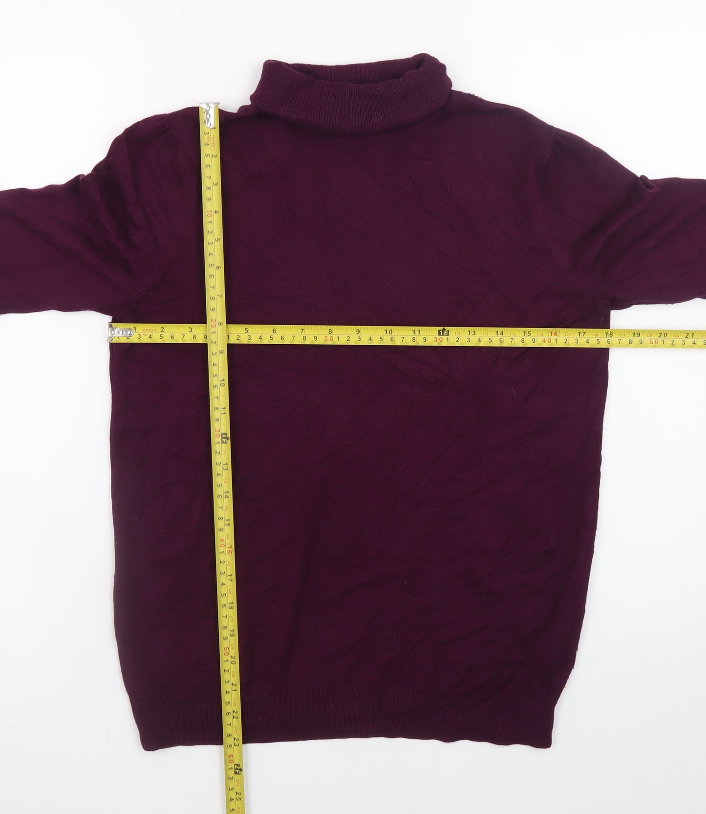 Wallis Women's Purple Roll Neck Long Sleeve Pullover Jumper Size 12