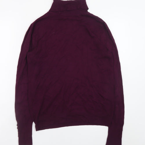 Wallis Women's Purple Roll Neck Long Sleeve Pullover Jumper Size 12