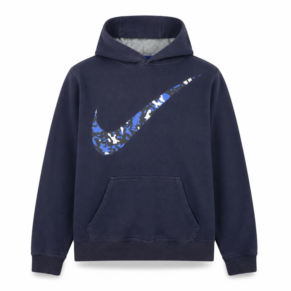Nike Teens Blue Camouflage Logo Pullover Hoodie XL Fleece Sweatshirt