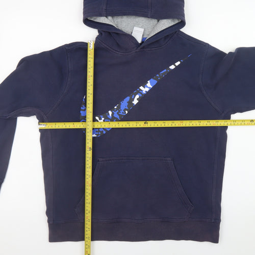 Nike Teens Blue Camouflage Logo Pullover Hoodie XL Fleece Sweatshirt