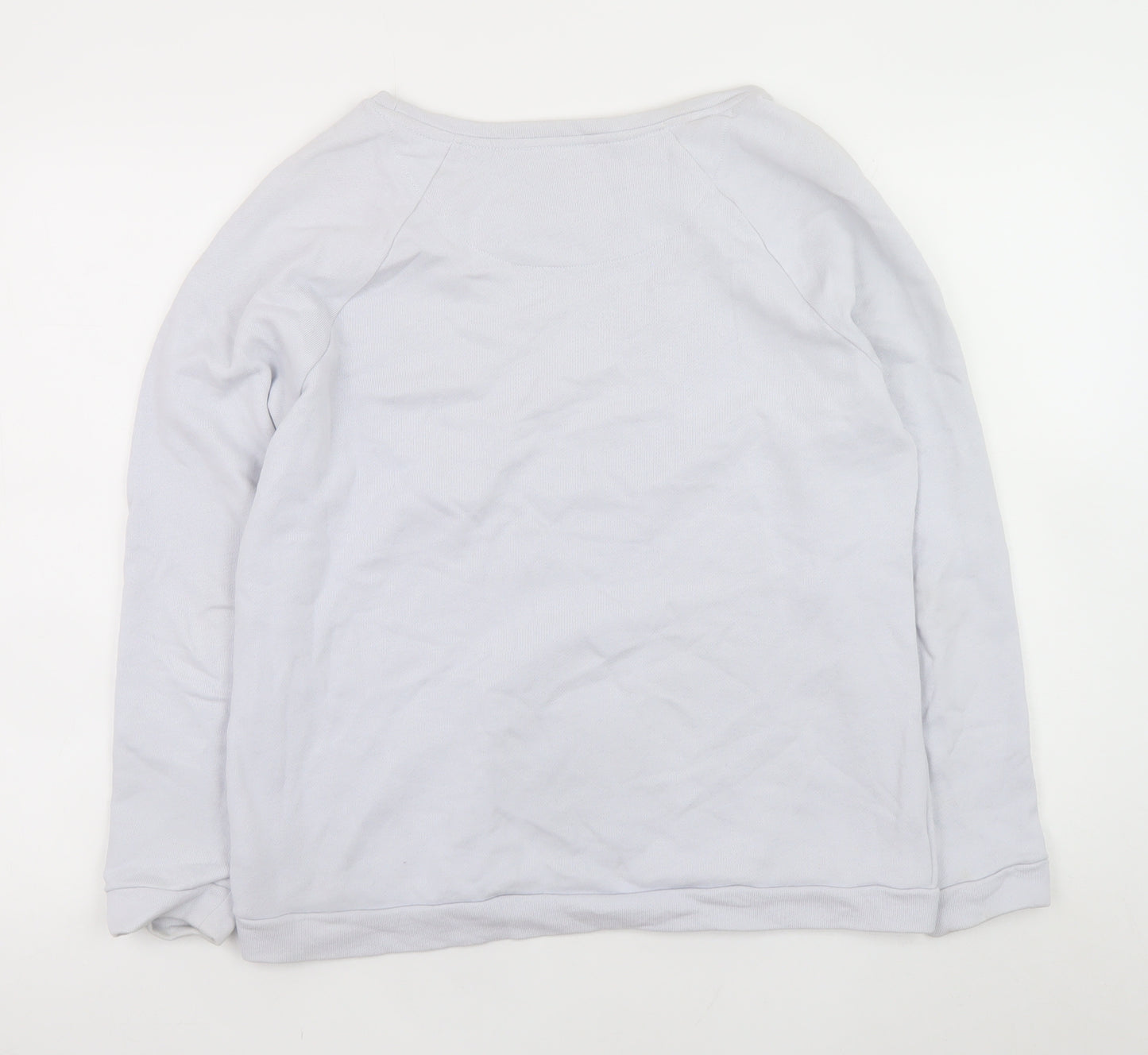 Marks and Spencer Unisex White Sequin Cotton Pullover Sweatshirt L