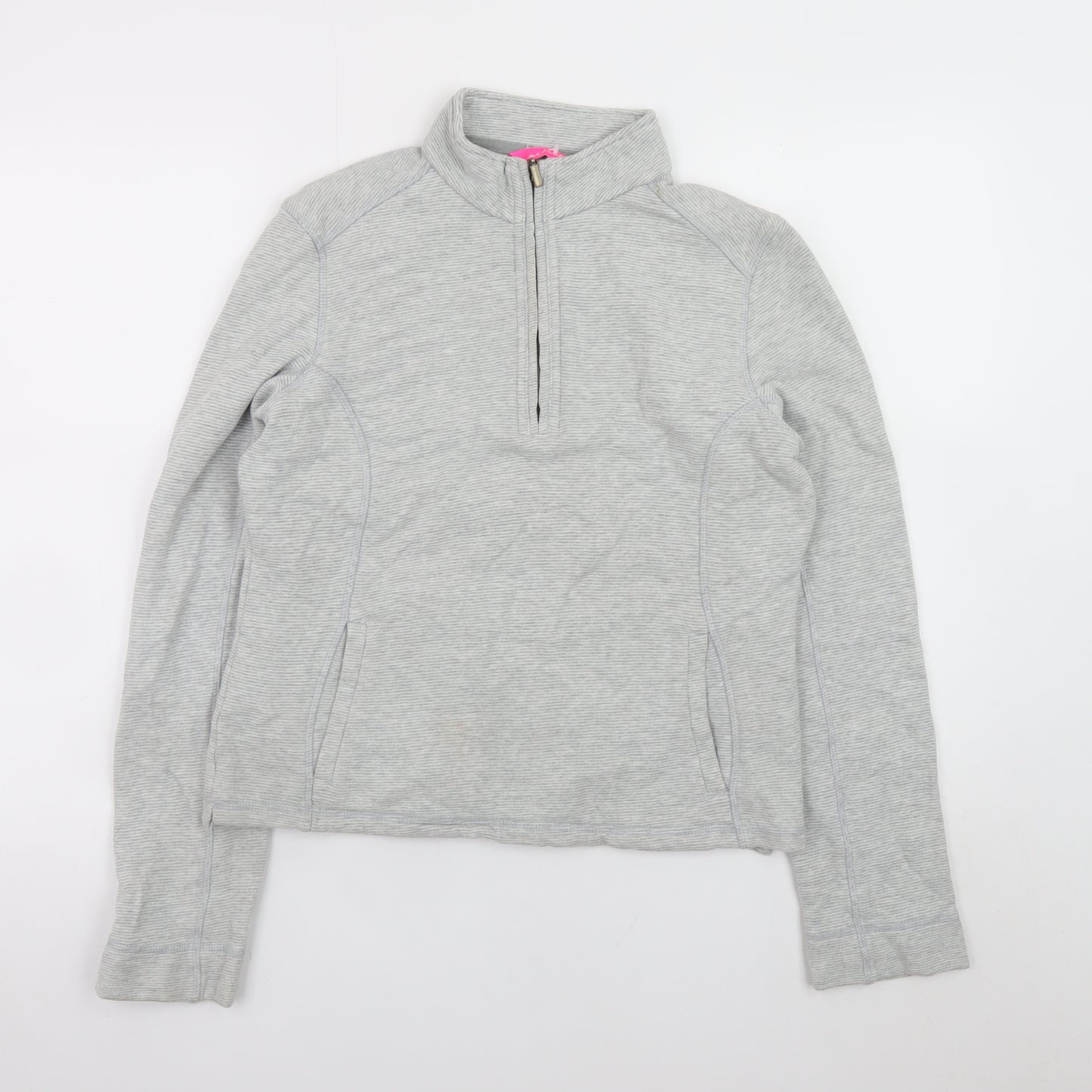 Marks and Spencer Womens Grey 1/2 Zip Cotton Sweatshirt Size 10