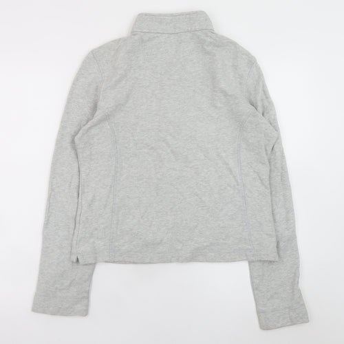 Marks and Spencer Womens Grey 1/2 Zip Cotton Sweatshirt Size 10