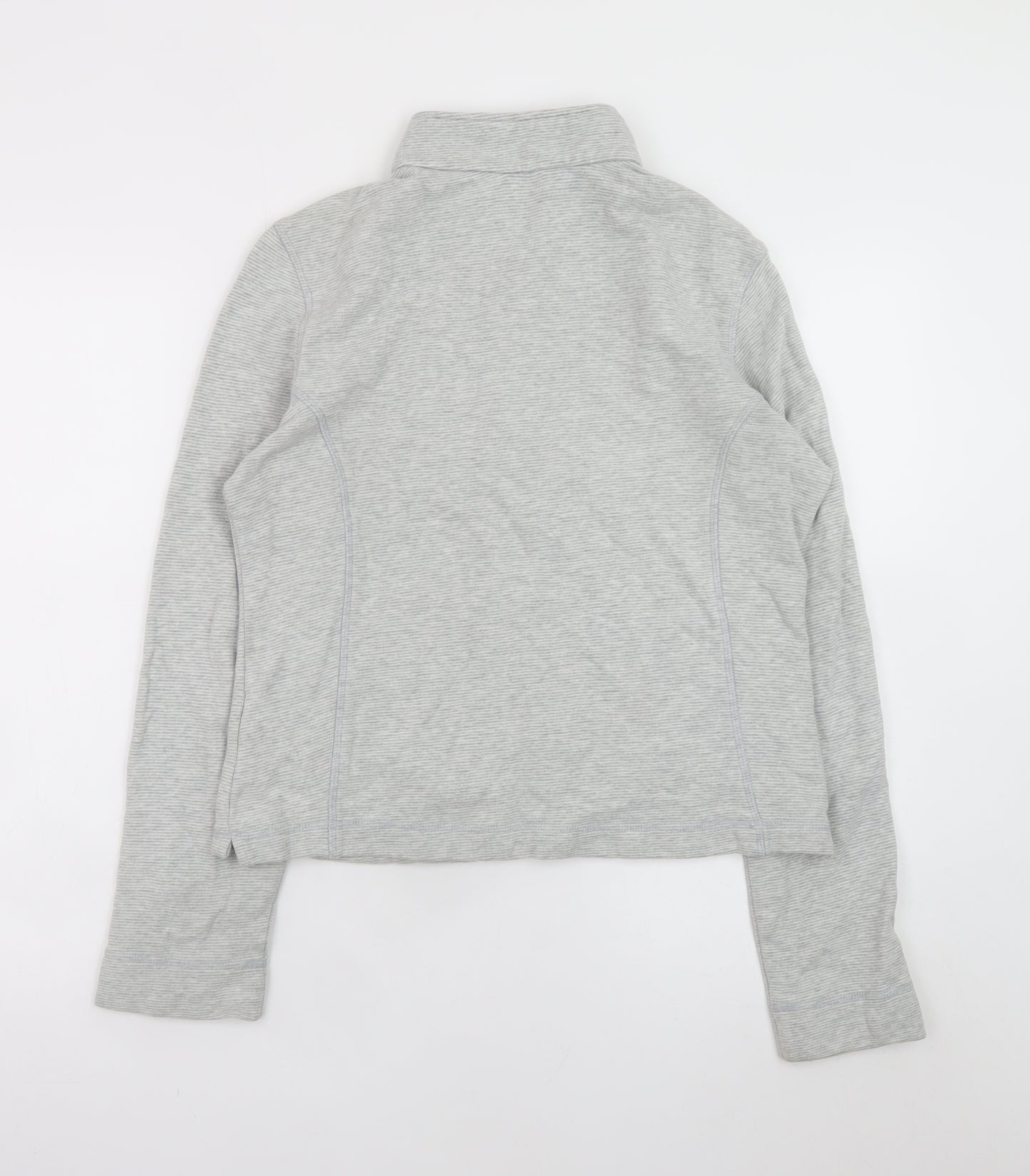 Marks and Spencer Womens Grey 1/2 Zip Cotton Sweatshirt Size 10