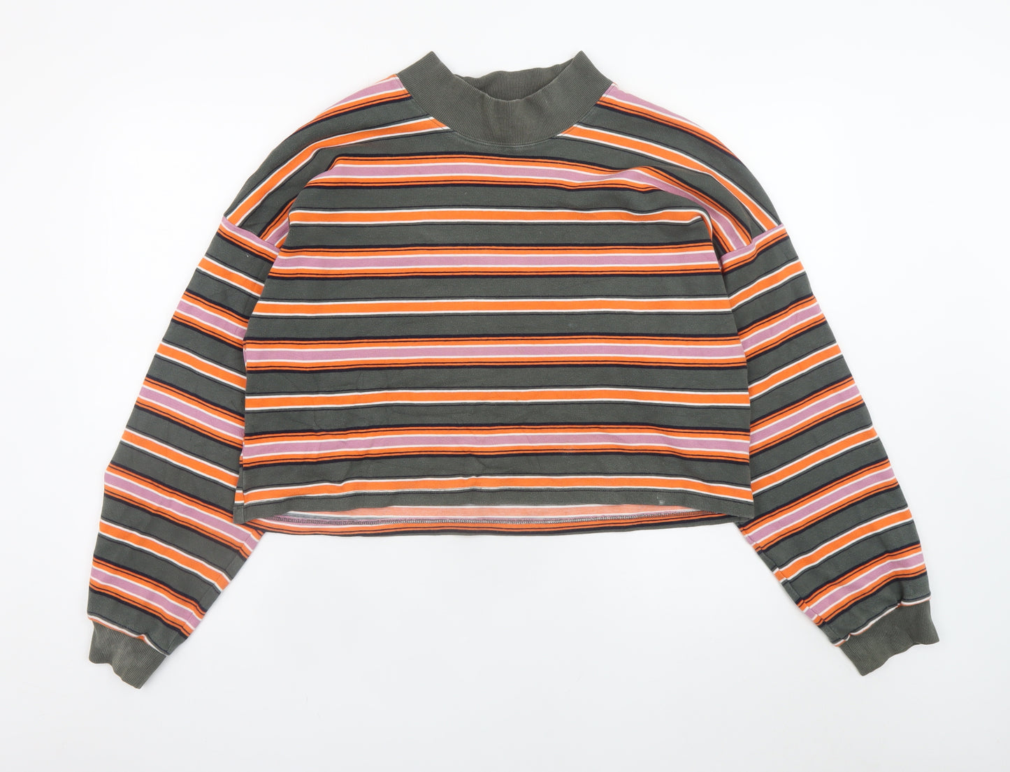 Wild Fable Women Multicoloured Striped Pullover Sweatshirt XL