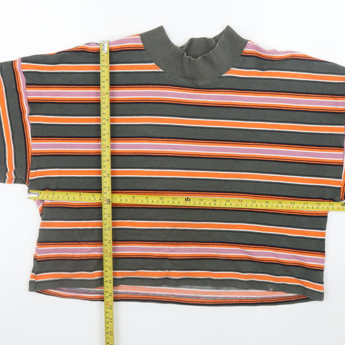 Wild Fable Women Multicoloured Striped Pullover Sweatshirt XL