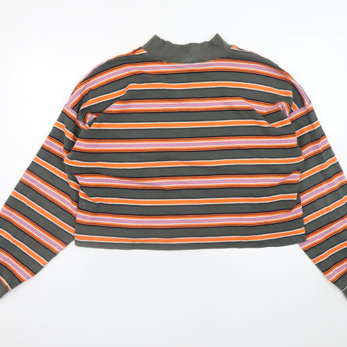 Wild Fable Women Multicoloured Striped Pullover Sweatshirt XL