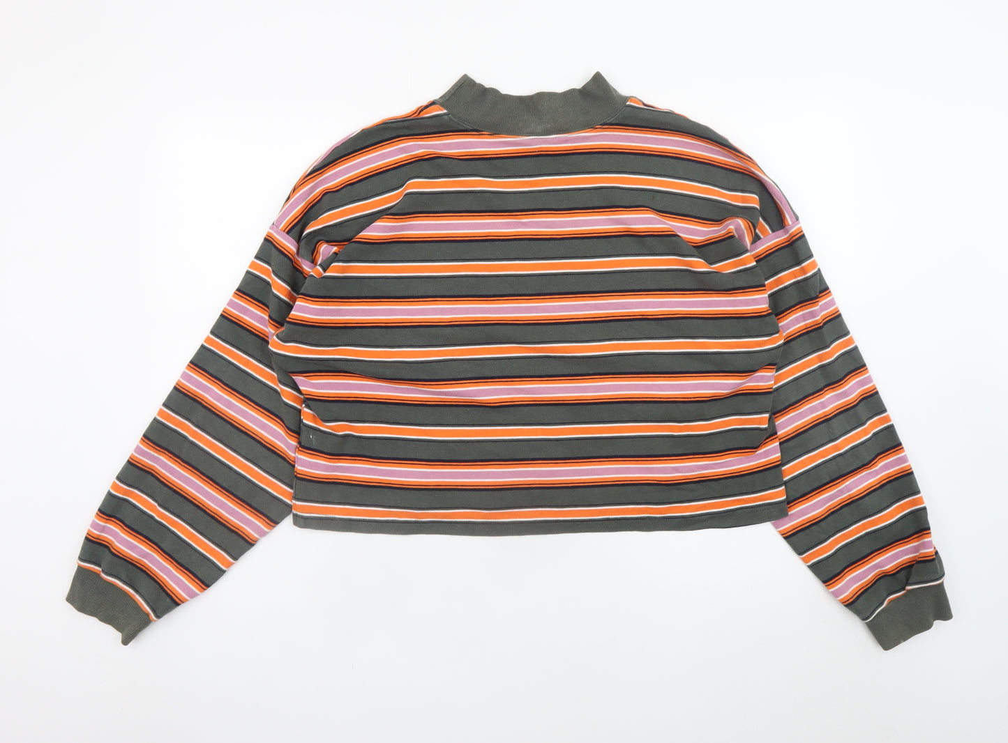 Wild Fable Women Multicoloured Striped Pullover Sweatshirt XL