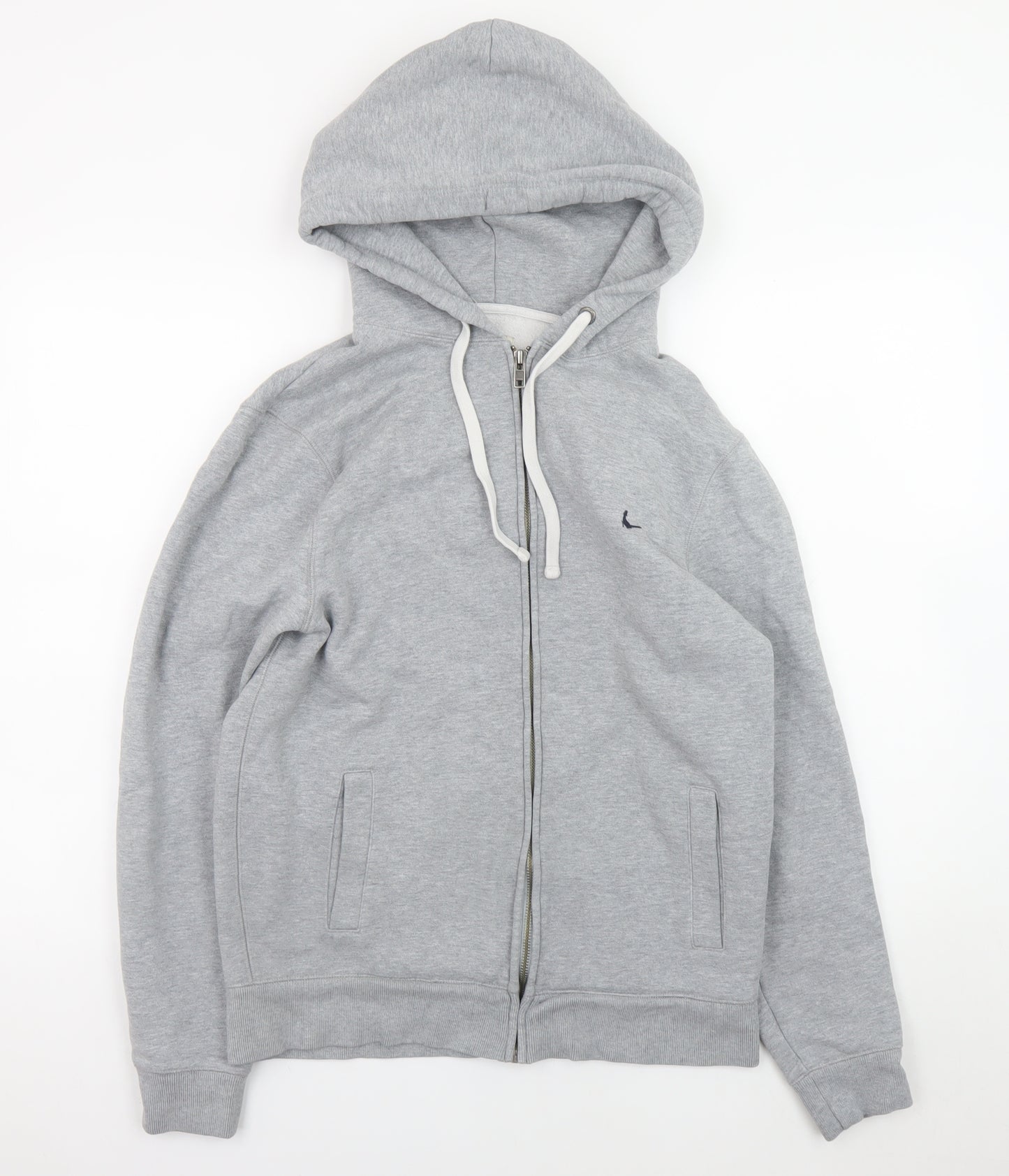 Jack Wills Men’s Grey Full Zip Hoodie M Regular Fit Cotton Blend