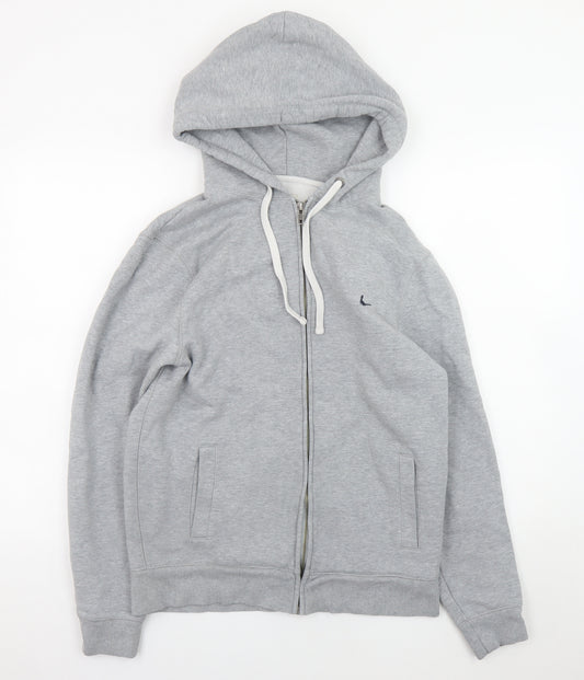 Jack Wills Men’s Grey Full Zip Hoodie M Regular Fit Cotton Blend
