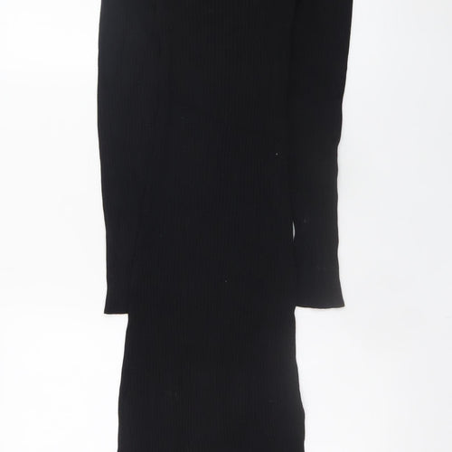 ASOS DESIGN Women’s Black Size 8 Bodycon Knit Midi Dress