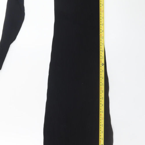 ASOS DESIGN Women’s Black Size 8 Bodycon Knit Midi Dress
