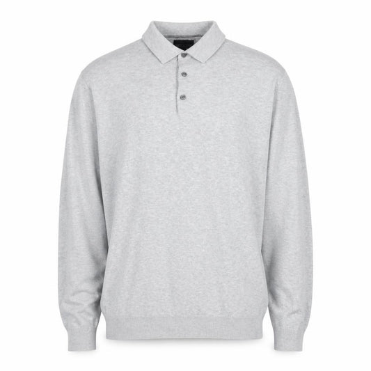 Front view of Next Men’s Grey Cotton Blend Long Sleeve Collared Button-Up Shirt Medium
