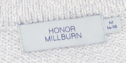 Honor Millburn Women’s Grey Cable-Knit Cardigan Size M 14-16