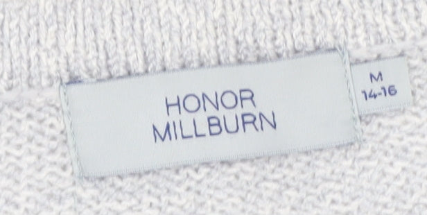 Honor Millburn Women’s Grey Cable-Knit Cardigan Size M 14-16