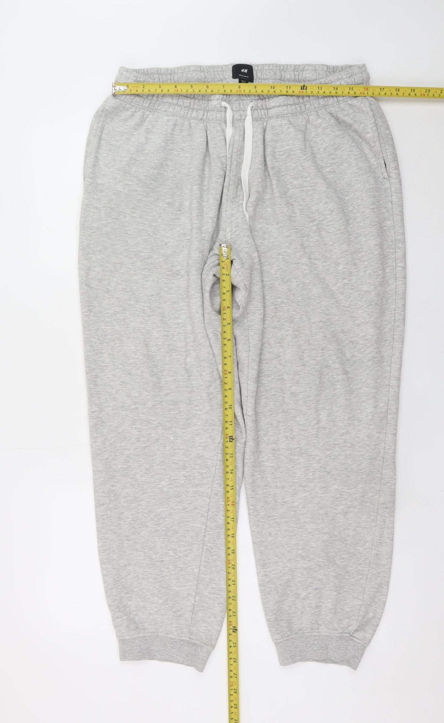 H&M Men’s Grey Regular Fit Sweatpants XL Comfortable Casual