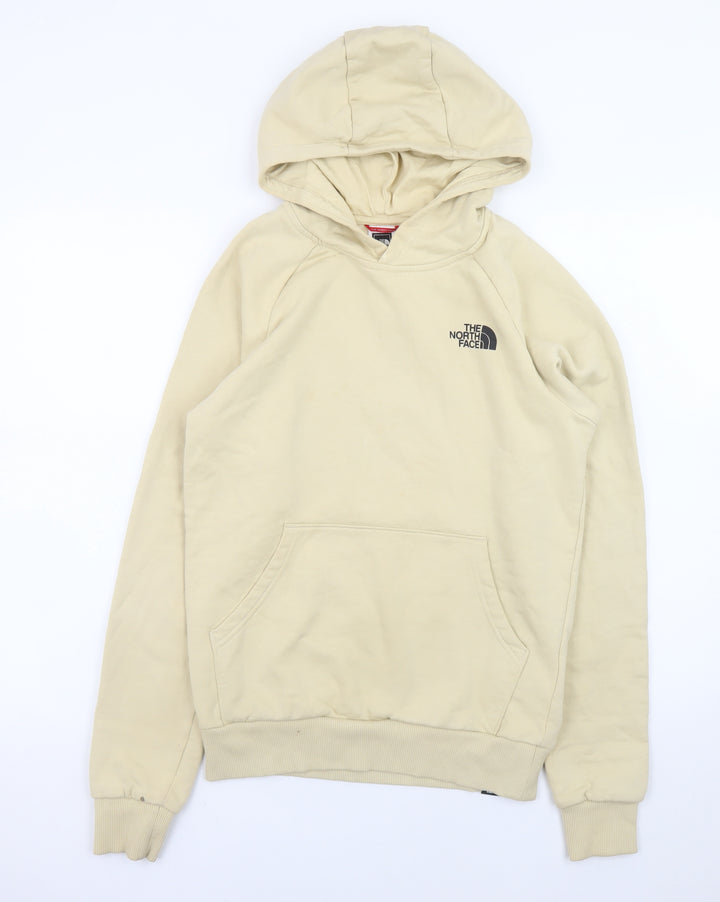 The North Face Women Beige Pullover Hoodie XS Cotton Logo