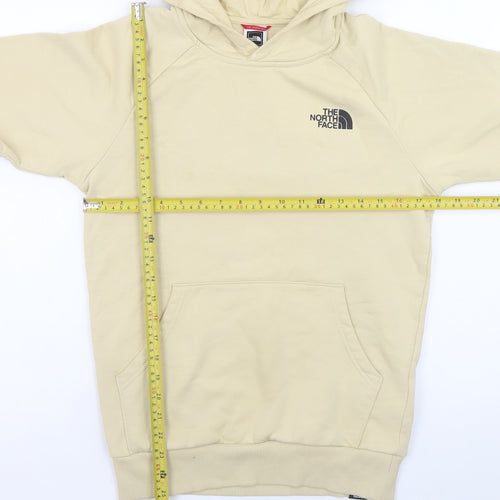 The North Face Women Beige Pullover Hoodie XS Cotton Logo