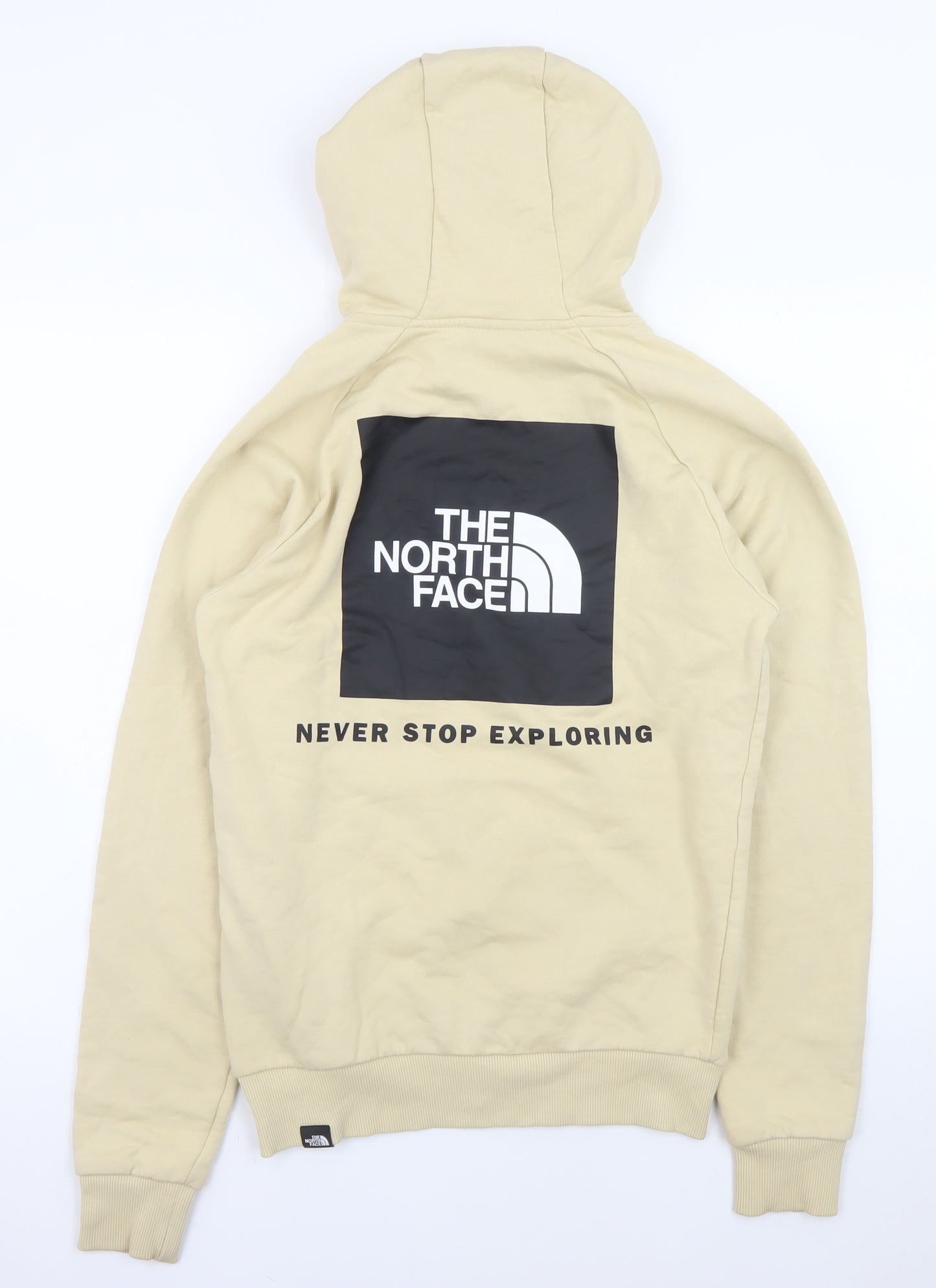 The North Face Women Beige Pullover Hoodie XS Cotton Logo