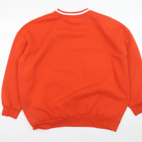Tu Women’s Orange Paris Graphic Pullover Sweatshirt M