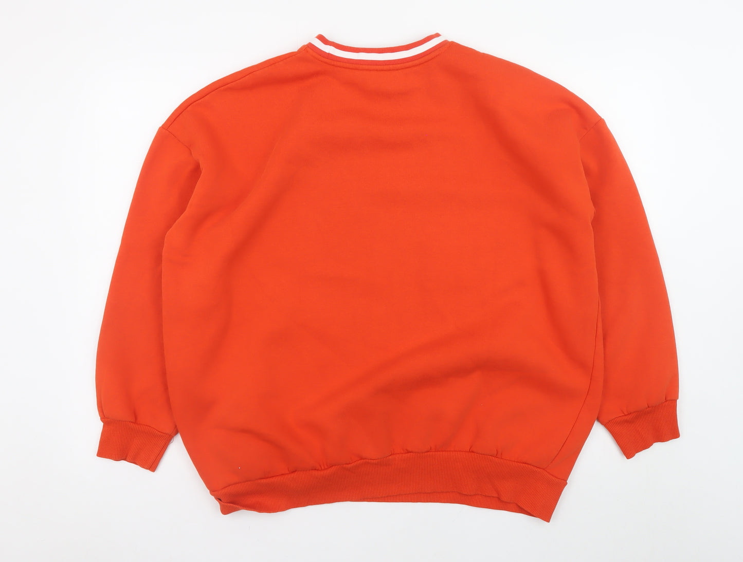 Tu Women’s Orange Paris Graphic Pullover Sweatshirt M