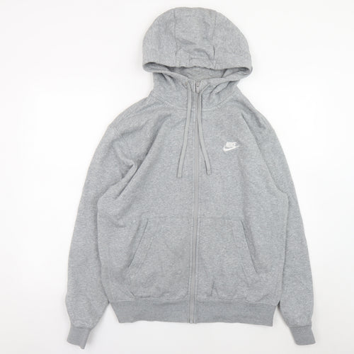 Nike Men's Grey Full Zip Fleece Hoodie Size M Regular Fit