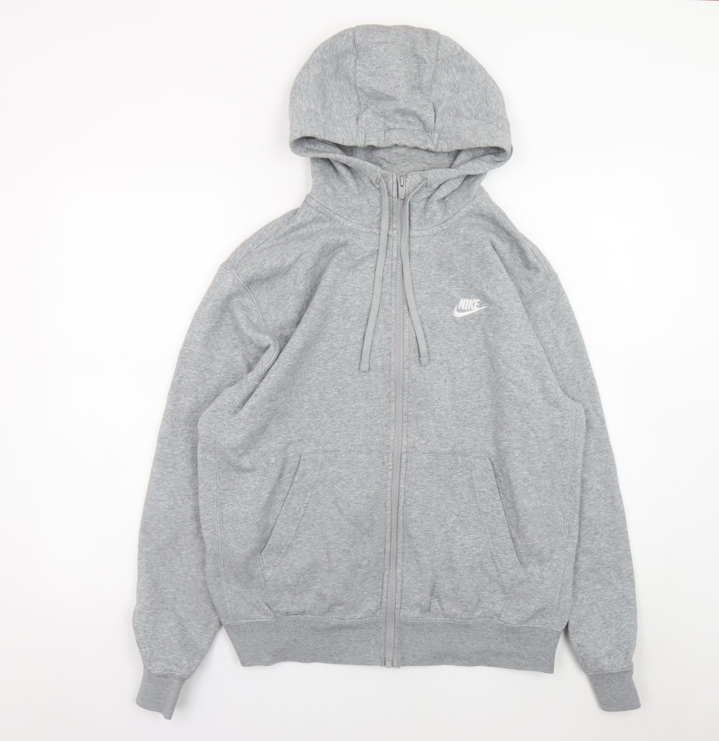 Nike Men's Grey Full Zip Fleece Hoodie Size M Regular Fit