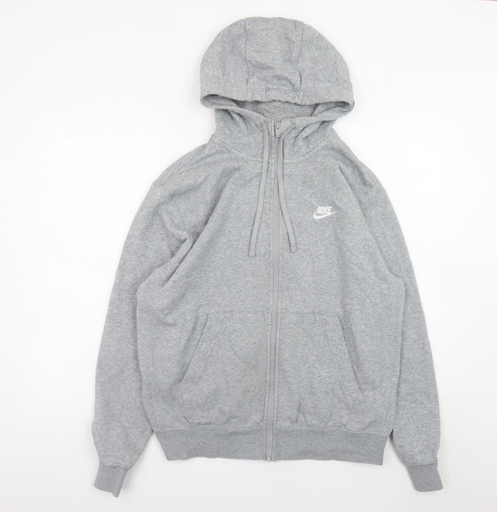 Nike Men's Grey Full Zip Fleece Hoodie Size M Regular Fit