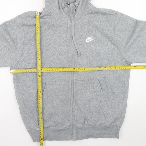 Nike Men's Grey Full Zip Fleece Hoodie Size M Regular Fit