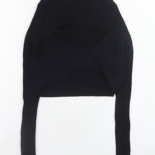 Signature 8 Women's Black Knit Shrug Jumper Size M
