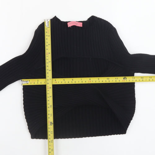 Signature 8 Women's Black Knit Shrug Jumper Size M