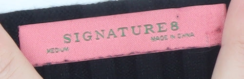 Signature 8 Women's Black Knit Shrug Jumper Size M