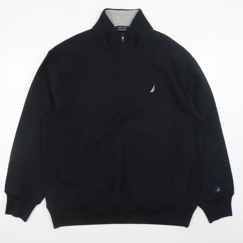 Nautica Men’s Black XL 1/4 Zip Pullover Sweatshirt
