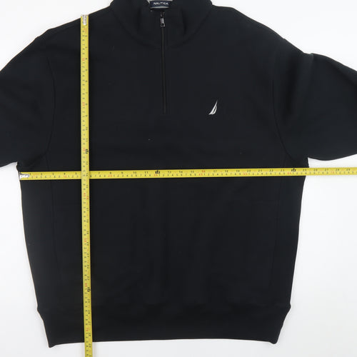 Nautica Men’s Black XL 1/4 Zip Pullover Sweatshirt