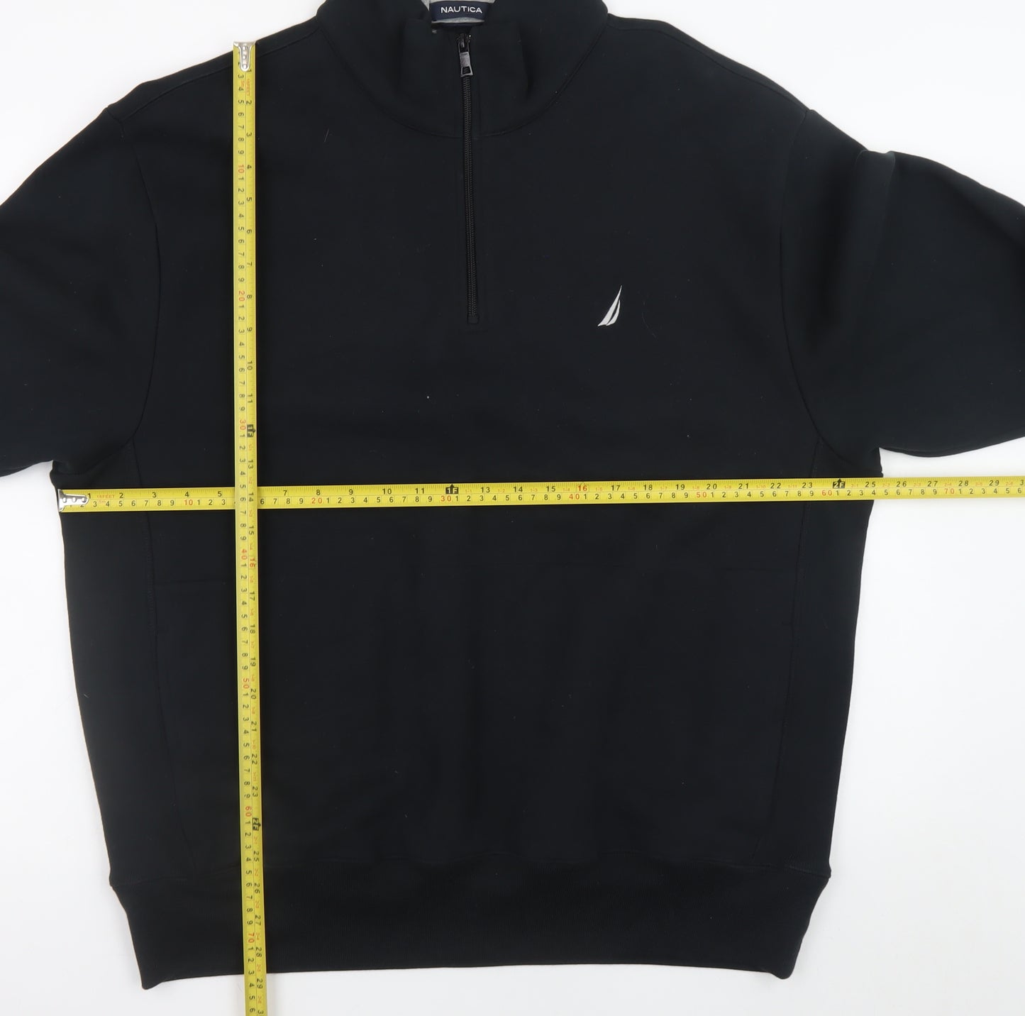 Nautica Men’s Black XL 1/4 Zip Pullover Sweatshirt