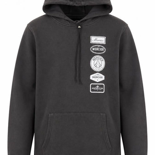 Mercier Men's Black Pullover Hoodie S Graphic Logo Streetwear