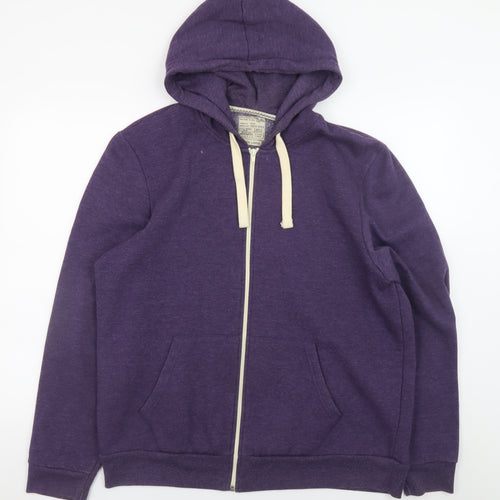 Burton Menswear Womens Purple Full Zip Hoodie XL Relaxed Fit Casual