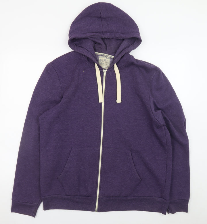Burton Menswear Womens Purple Full Zip Hoodie XL Relaxed Fit Casual