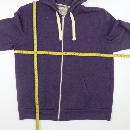 Burton Menswear Womens Purple Full Zip Hoodie XL Relaxed Fit Casual