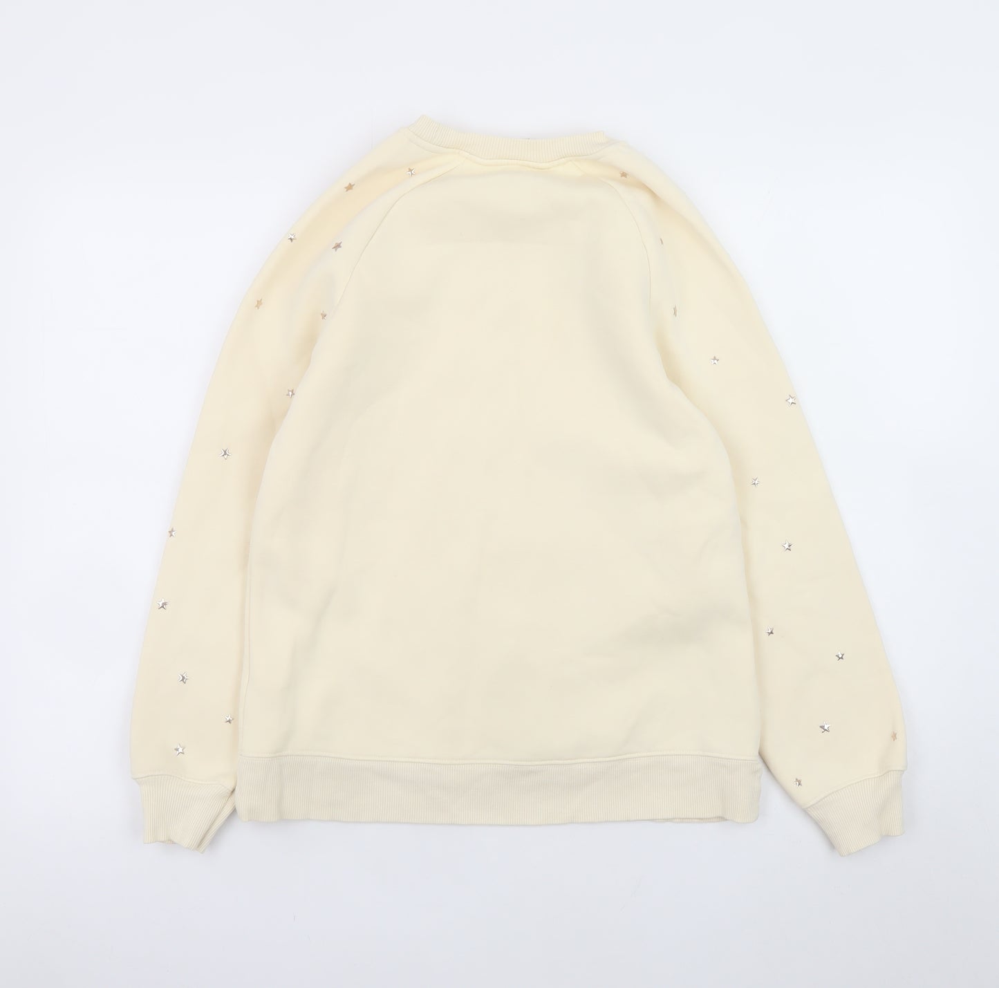 Mauvette Womens Beige Embellished Pullover Sweatshirt UK 8