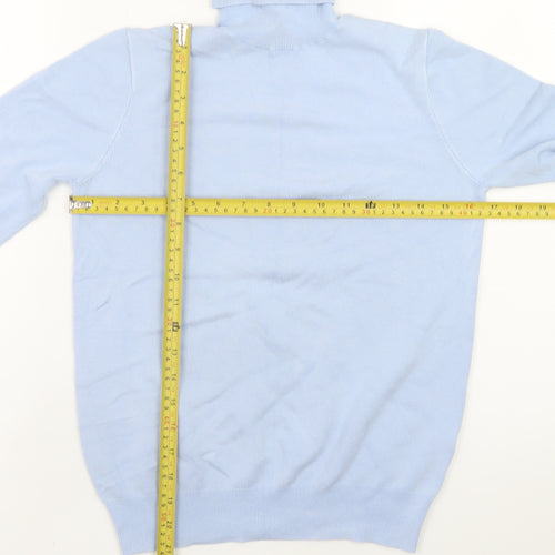 ZARA Womens Blue Roll Neck Long Sleeve Pullover Jumper Size 12