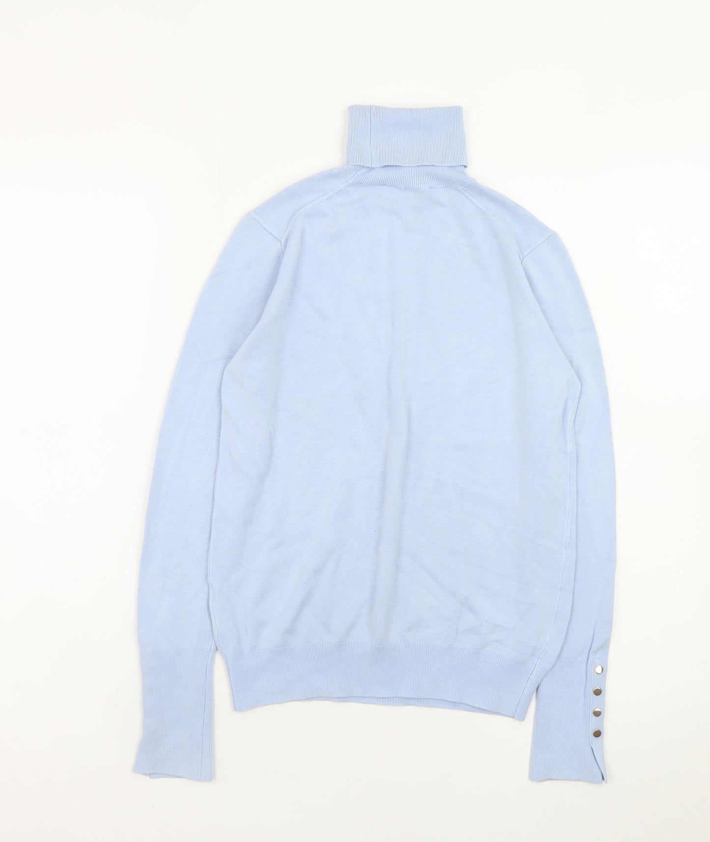 ZARA Womens Blue Roll Neck Long Sleeve Pullover Jumper Size 12
