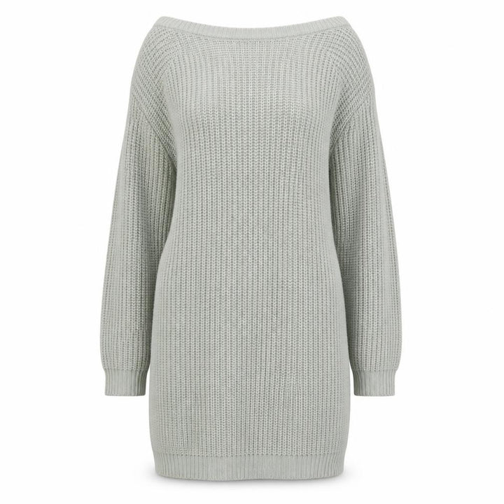 Missguided Women’s Grey Knit Jumper Dress UK 6 Long Sleeve