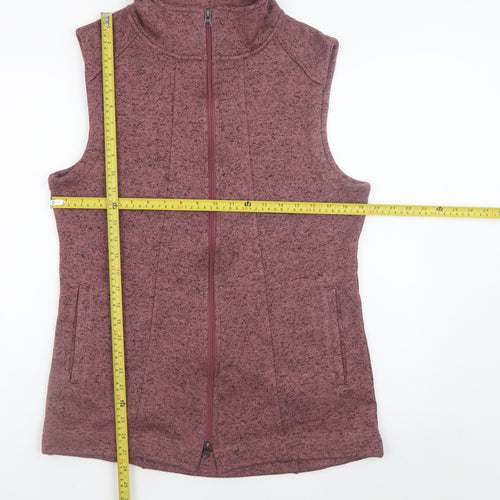 Stillwater Supply Co. Womens Purple Zip Fleece Waistcoat M