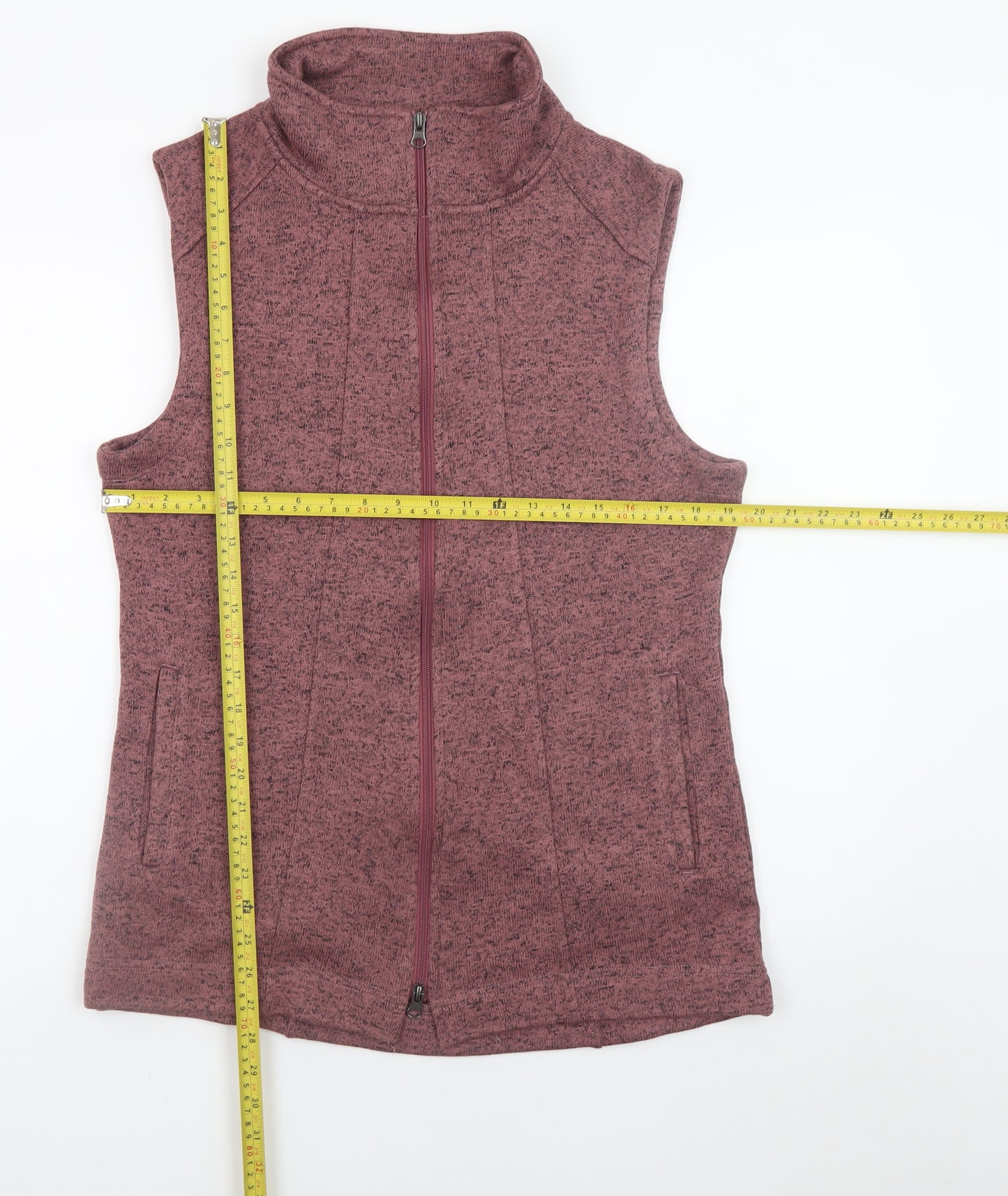 Stillwater Supply Co. Womens Purple Zip Fleece Waistcoat M