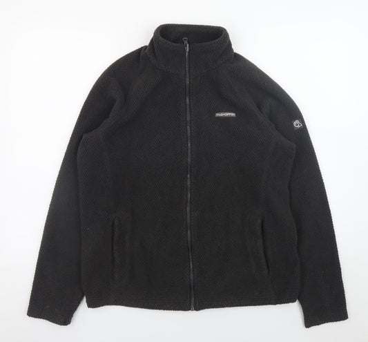 Craghoppers Men's Black Fleece Full Zip Outdoor Jacket Size S
